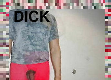 REd Nike Running Tights Dick Print