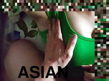 asiatisk, fisting, onani, kone, handjob, fingret, footjob