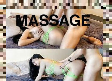 Erotic massage smoothly turned into romantic sex • Nick Morris