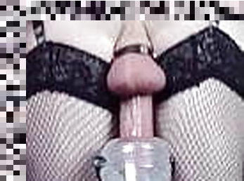 femboy crossdresser cdnaturally fucks fleshlight in skirt