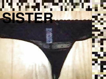 My Sisters Black Mesh Thong 