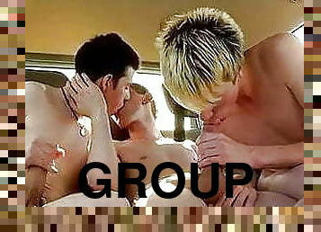 anal, gay, gangbang, sexe-de-groupe, première-fois, ejaculation, mignonne, minet