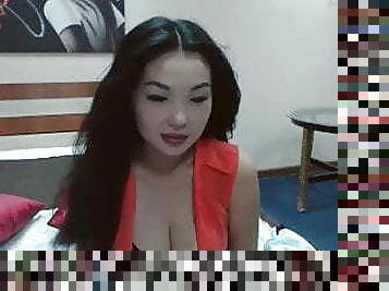 asia, puting-payudara, webcam