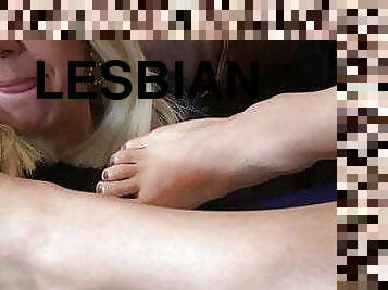 lesbisk, fötter, fetisch