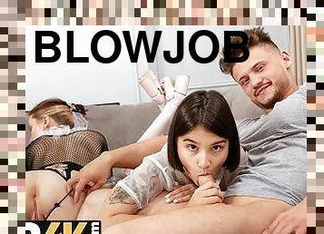 posisi-seks-doggy-style, blowjob-seks-dengan-mengisap-penis, remaja, bertiga, bersetubuh