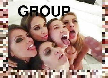 дупа, сімявиверження, груповий-секс-groupsex, руда, блондинка, красуня, брюнетка