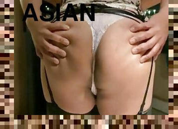 asiatique, amateur, gay, brésil, butin, bas, solo, exhibitionniste, caché, string