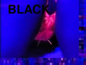 Black Light Butt Plug Strip Tease