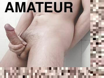 imbaiere, masturbare-masturbation, amatori, jet-de-sperma, laba, masaj, masturbare, sperma, dus, solo