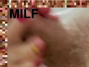 BBW tattooed milf gives a 6 second footjob teaser