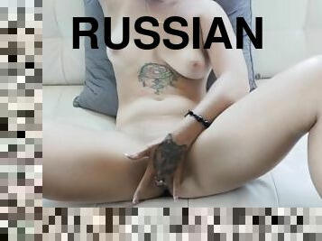 vagina-pussy, rusia, seorang-diri, basah, tato