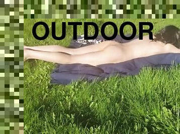 en-plein-air, amateur, gay, pieds, européenne, euro, solo, rasé, minet