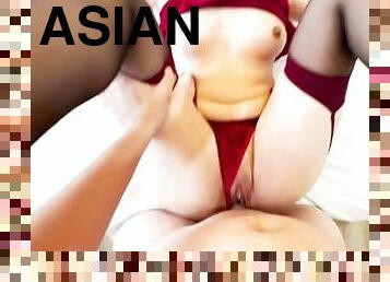 asiatique, gros-nichons, ejaculation-interne, mignonne, seins, chinoise