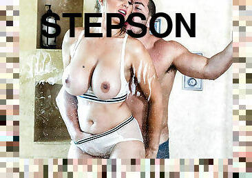 Fucking The Stepson In The Shower - BigTitsRoundAsses