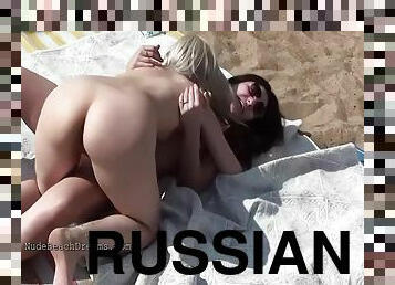 Two Slutty Russian Girls Enjoy Each Other At A Swinger Party