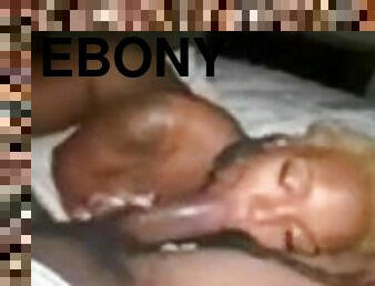 Sloppy Beautiful dread head ebony swallows BBC whole!