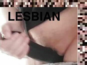 masturbación, arnés, lesbiana, negra, consolador, polla