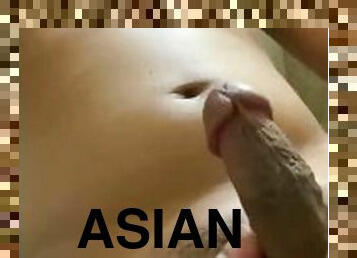 Asian Jerk off before shower