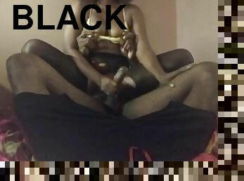 Bad bitch suck and ride sinful blackcock all day long
