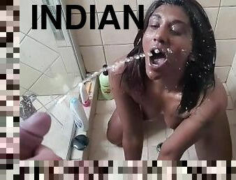 baignade, amateur, interracial, indien, salope, point-de-vue, sur-le-visage, toilette, petite, fétiche