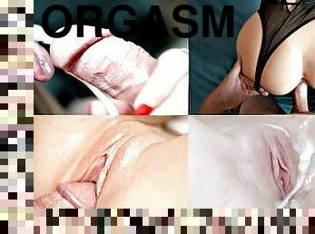 orgasme, fisse-pussy, sprøjte, udløsning, kompilering, sperm, røv-butt