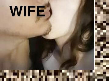 esposa, caseiro, francês, casal, beijando, namorada, engraçado, fetiche