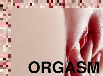 orgasme, vagina-pussy, amatir, remaja, buatan-rumah, permainan-jari, basah