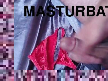 masturbare-masturbation, masturbare, chilotei, sperma, fetish, solo, tanga