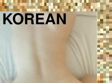 posisi-seks-doggy-style, vagina-pussy, amatir, cumshot-keluarnya-sperma, buatan-rumah, sudut-pandang, korea