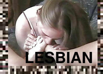 We unwind after work with a lesbian foot fetish orgy
