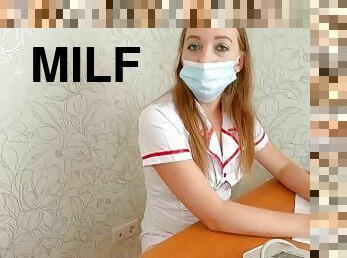 hemşire, ofis, amatör, doktor, orta-yaşlı-seksi-kadın, vajinadan-sızan-sperm, maske