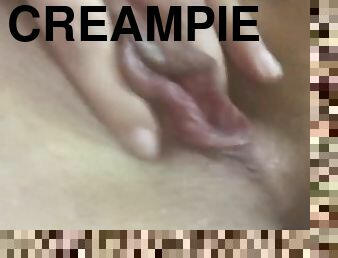 fisse-pussy, amatør, creampie, sperm, solo