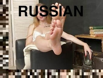 Feet addiction. Russian accent JOI