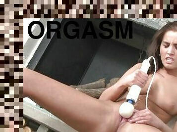 masturbação, orgasmo, cona-pussy, esguincho, babes, brinquedo, incrível, morena, tetas-pequenas