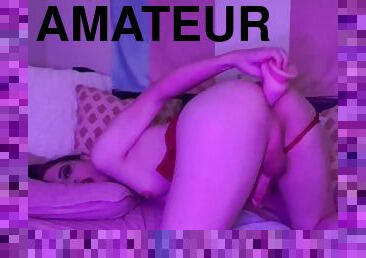 mastürbasyon-masturbation, amatör, anal, genç, oyuncak, bakış-açısı, ilk-sefer, tek-kişilik, küçük-memeler