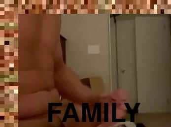 onani, amatør, cumshot, stor-pikk, tenåring, latina, handjob, runking, cum, familie