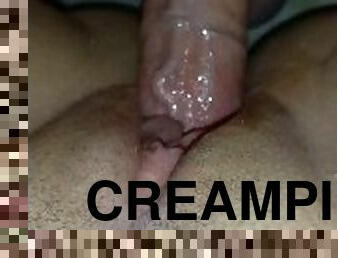 Getting creampied with big cock