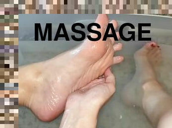 baignade, maigre, amateur, massage, pieds, sale, point-de-vue, solo, humide, orteils