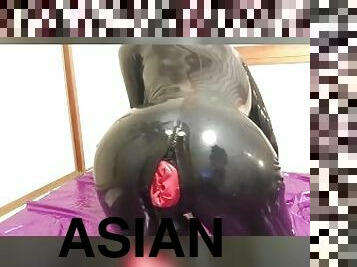 asiatisk, amatør, anal, fetish, latex, solo, dukke
