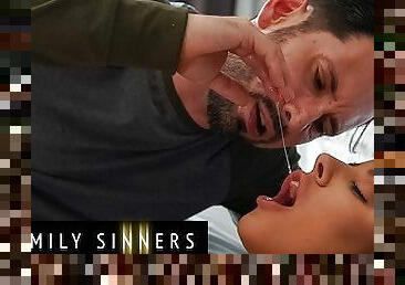 Family Sinners - Vanna Bardot Convinces Her Stepdad Tommy To Fuck Her After Catching Him Cheating