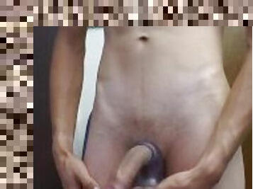 amateur, zakar-besar, homoseksual, solo, dicukur, berotot, zakar