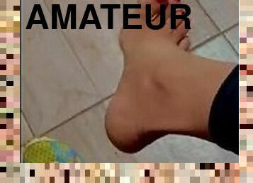 amateur, latina, pieds, point-de-vue, fétiche, solo, géant