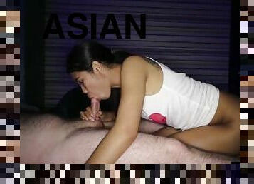 Asian amateur teen hottie gives her customer a very happy end massage