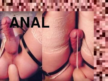 anal, remaja, mainan, orang-yang-bertukar-kelamin, sperma, manis, alat-mainan-seks, bokong, cowgirl-posisi-sex-wanita-di-atas-pria, susu