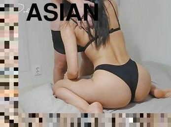 asian, anjing, alat-kelamin-wanita, amateur, pov, seluar-dalam, pakaian-dalaman, ketat, menunggang, punggung-butt