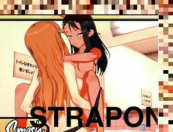 Nagatoro gets strapon fucked in the bathroom by Maki Gamou - Don't Toy With Me, Miss Nagatoro Hentai