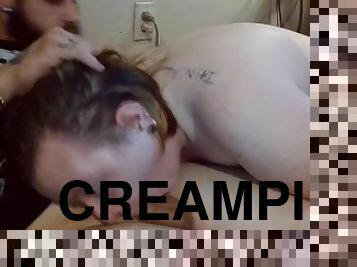 Daddy Fucking My Face then Claiming My Pussy With Huge Load