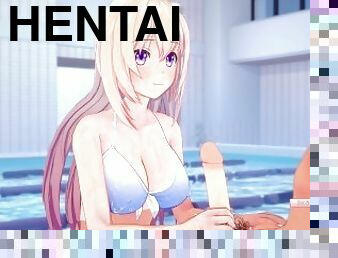 3D/Anime/Hentai: Hottest and most popular girl in school gets Fucked by the pool in her bikini !!!