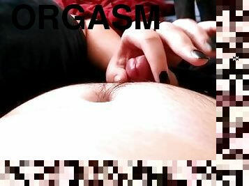 orgasme, amateur, ejaculation-sur-le-corps, ados, maison, branlette, black, couple, point-de-vue, ejaculation