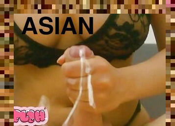 asiatique, orgasme, giclée, amateur, anal, ejaculation-sur-le-corps, jouet, point-de-vue, sœur, gode